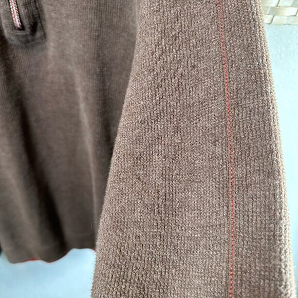 Tommy Bahama Reversible 1/4 Zip Sweater Split Neck Cotton Pullover Men's XL Red - Picture 6 of 8